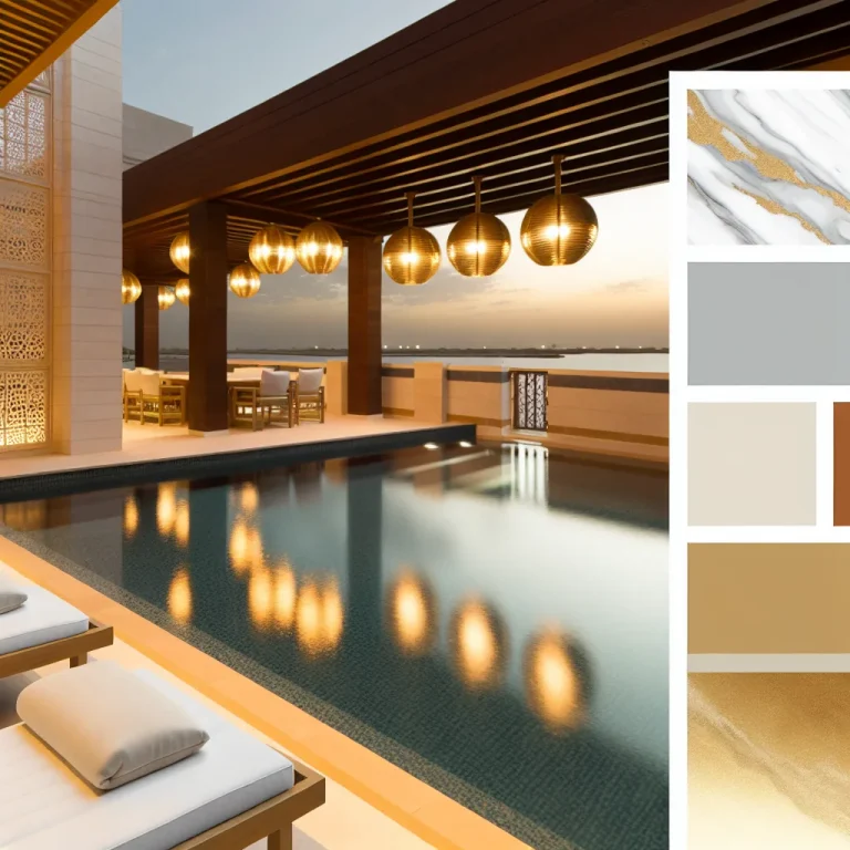 Luxury Poolside Terrace Design for Saudi Summers