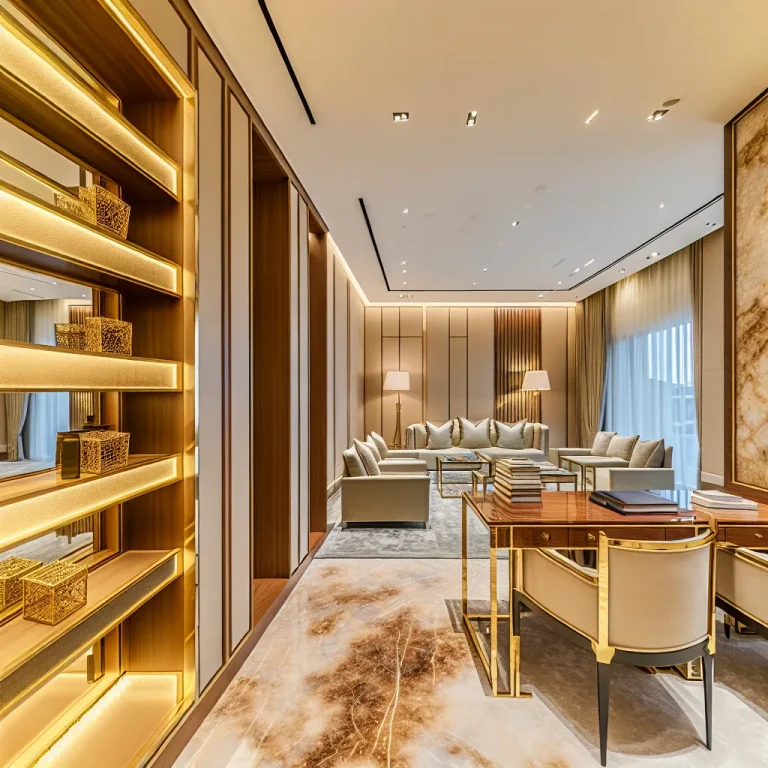 Quiet Luxury Home Library Design for Saudi Homes