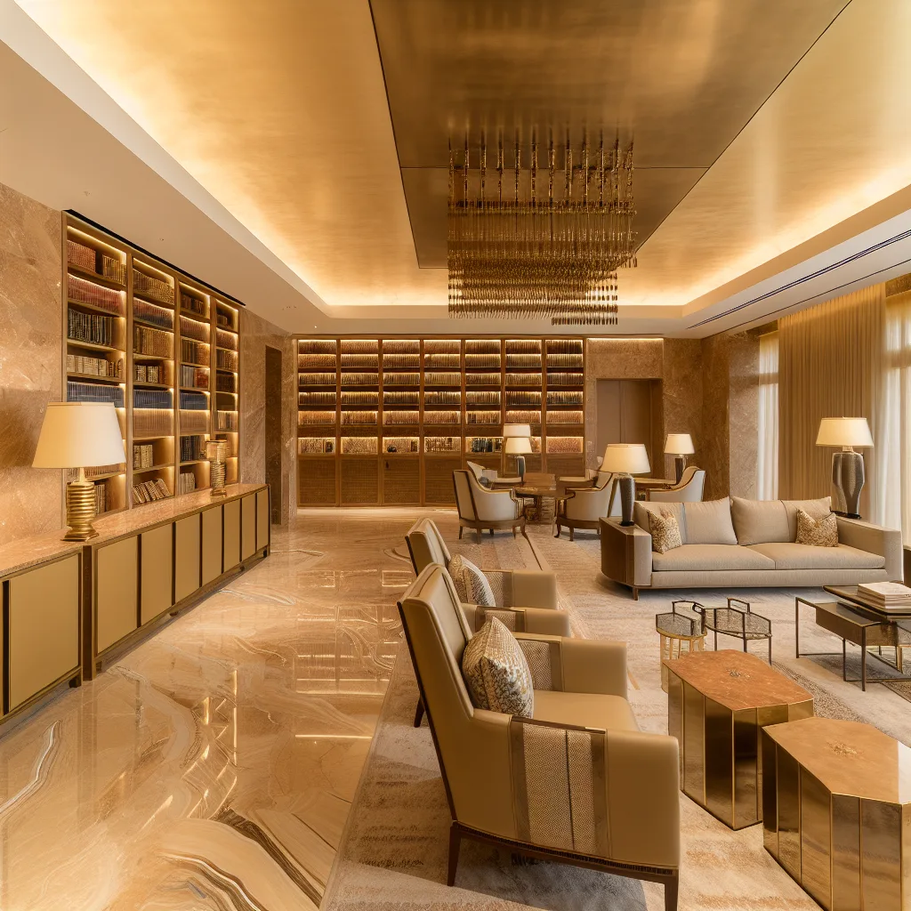Quiet Luxury Home Library for Summer Retreats