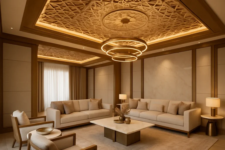Small Majlis Ceiling Design: Modern Arabic Elegance