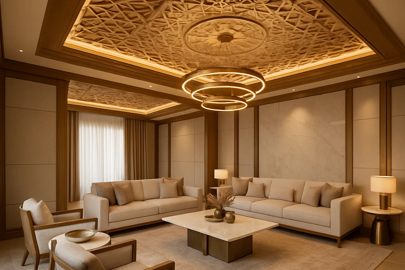 تصميم أسقف عربي مودرن للمنازل السعودية 2026